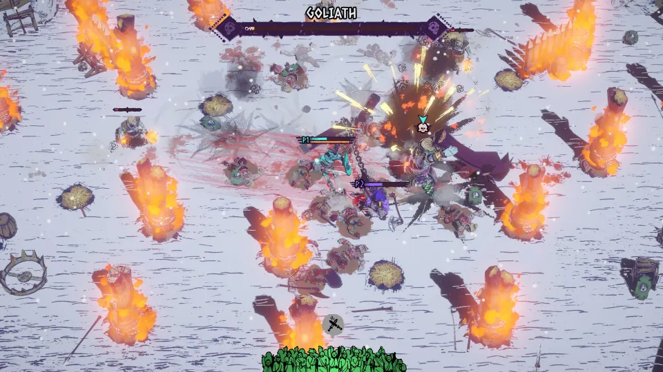 Steam screenshot of Chained Beasts characters in the arena