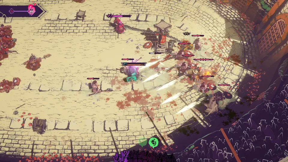Steam screenshot of a Chained Beasts boss encounter